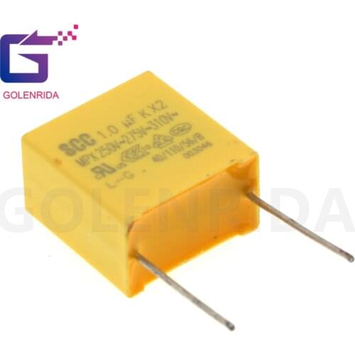 10pcs 1uF capacitor X2 capacitor 275VAC Pitch 15mm X2 Polypropylene film capacitor 1uF 105K
