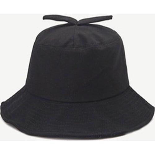 Summer Small Fresh Sun Hat Korea Version Of The Cute Little Bean Sprout Fairy Fisherman Hat Pure Color Matching Basin Cap