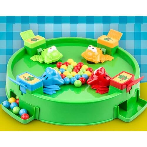 Frogs Eat Beans Toys Large Puzzle Grab Beads Three People Multi Person Parent-child Interaction Enlightenment Desktop Toys