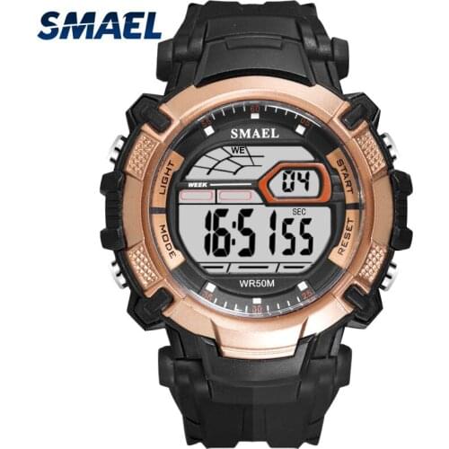 Mens Led Watches SMAEL Digital Clock Alarm Waterproof Led Sport Male Clock Wristwatches 1620 Top Brand Luxury Sports Watches Men