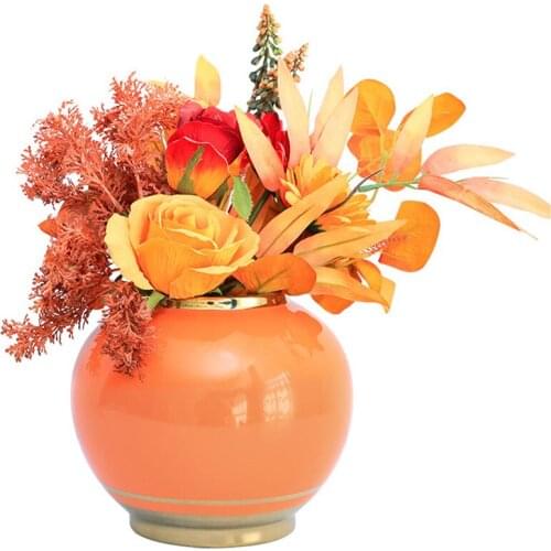 Luxury Nordic Style Flower Vase Fashion Office Living Room Home Decoration Ceramic Vase Dry Flower Accessories China Flower Pot