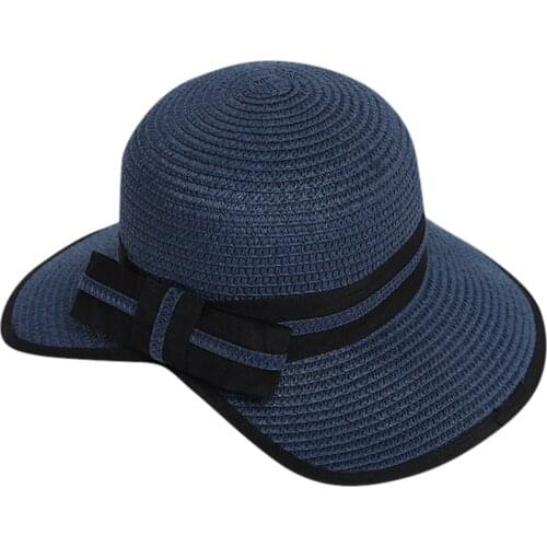 Summer Hot Sale High Quality Womens Sunshade Wide Hat Outdoor Summer Sunscreen Beach Straw Sun Hat For Dropshipping