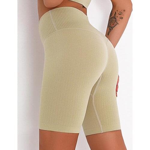 WHOUARE Women High Waist Shorts Cycling Fitness Sport Summer Short Pants Gym Essentials Seamless Hip Lift Women Yoga Shorts