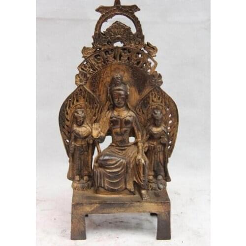 USPS to USA S0351 14 Tibet Copper Northern Wei Dynasty Kwan-Yin GuanYin Bodhisattva Buddha Statue