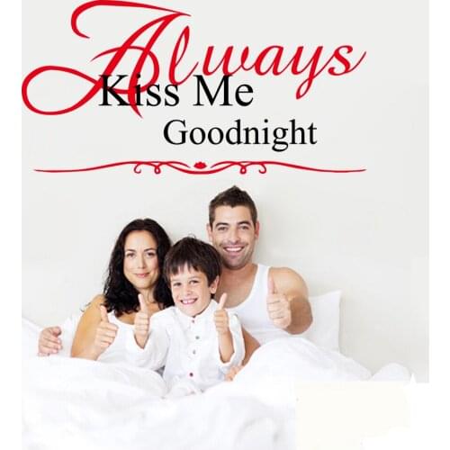 Love Sticker Always Good Night Quote Vinyl Wall Stickers For Bedroom Decor Wall Decals Wallpaper Poster Mural
