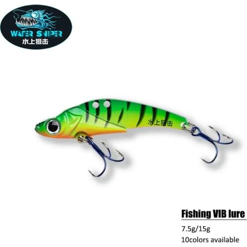 WATER SNIPER Free Shipping 1pc Metal VIB 7.5g With Treble Hook Long Shot Articulos De Pesca Isca Artificial Bass Bait Deep Sea