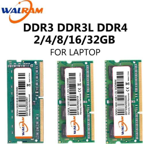 WALRAM memoria ram ddr3 8gb 1600mhz ddr4 3200mhz ram memory 2666mhz ecc reg DDR3L 4GB 16GB 32GB 2400 Computer Laptop 1.5V 204PIN