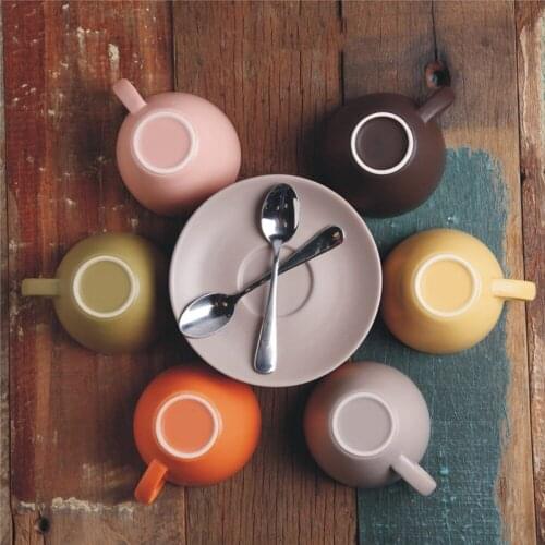 Wourmth 200ML European Style Bone China Coffee Cup and Saucer Set Creative Ceramic Tea Cup for Gift Porcelain Coffee Cup