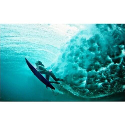 1 Panel Free Shipping Art Picture Modern Seascape Canvas Prints Surfing In Wall Paintings Pictures For Living Room Framed