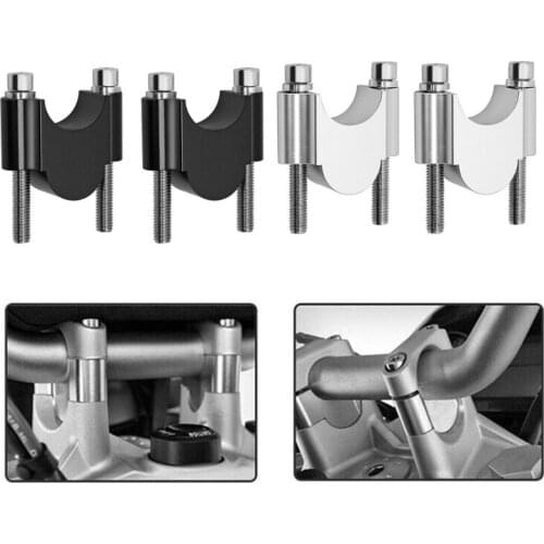 2 Pcs CNC Motorcycle Handlebar Riser Kit Universal Bar Clamps 22mm For Motorcycle ATV Scooter 30mm Rise
