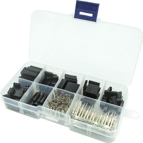310pcs Dupont Connector 2.54mm, Dupont Cable Jumper Wire Pin Header Housing Kit, Male Crimp Pins+Female Pin Terminal Connector