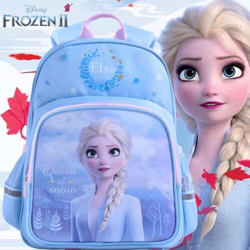 42CM Genuine Disney Frozen 2 Elsa olaf Shcool Bag EVA Backpack Girls Children bags Knapsack Bag Birthday Gift TOY for age 6-12Y