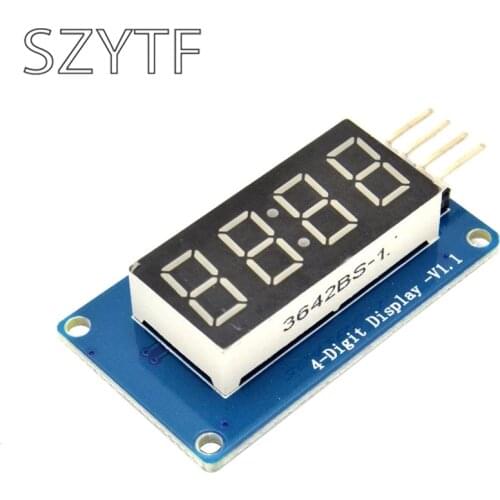 4-Bit Digital Tube Display Module with Clock Point LED Brightness Adjustable TM1637 for Arduino