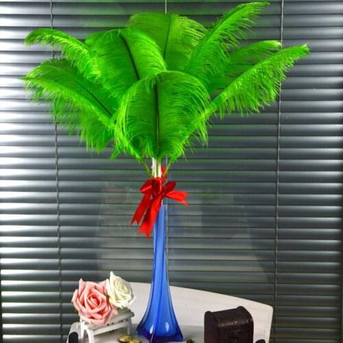 50PCS Apple Green Real Ostrich Drabs Feathers for Crafts 15-60cm Carnival Costumes Wedding Decorations Feathers Ostrich Plumes