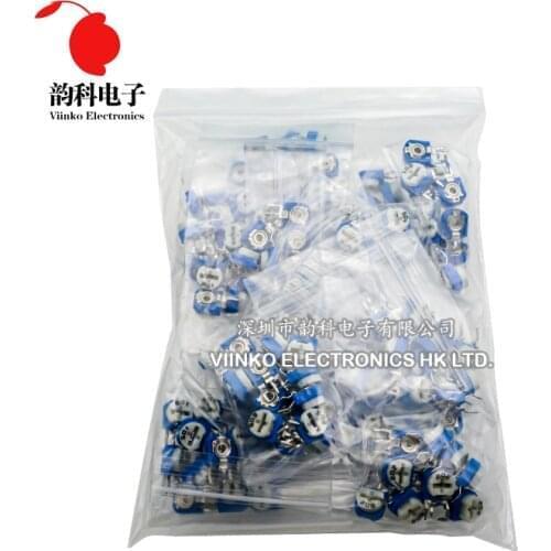 65pcs RM063 vertical blue white adjustable resistor kit 100 ohm -1M ohm 13 kinds * 5 PCS=65PCS