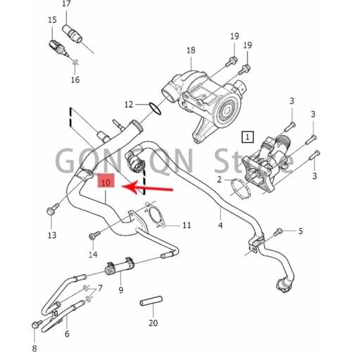 CAR turbocharger water pipe 2008-2020vol voxc90 xc70 xc60 xc40 v90 cross country v90 v70 v60 cross country v60 v40 cross country