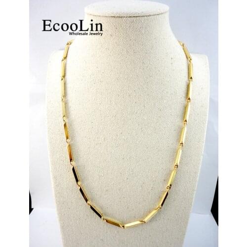 Women Horsewhip Gold Stainless Steel Chain 56Cm Diameter Never fade Necklaces 22.06 inch For Womens Fashion Jewelry LR521