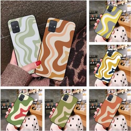 Liquid Swirl Abstract Pattern Green Phone Case For Samsung Galaxy A21S A01 A11 A31 A81 A10 A20E A30 A40 A50 A70 A80 A71 A51 5G