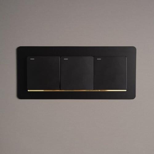 Acrylic switch protective cover No glue Switch wall stickers golden sliver black color switch sticker protective case customize