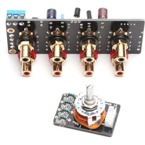 KYYSLB AC Dual 12V OR DC12V Amplifier Chassis Signal Selection Switch Board Audio Source Signal Switching Relay Band with RCA