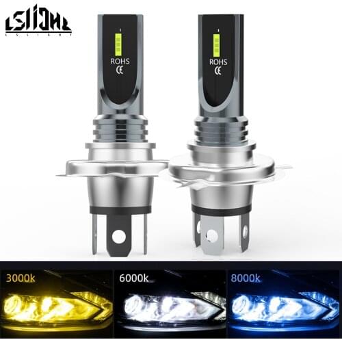 LSlight 2x LED Fog Light Bulb H4 Yellow/White/Ice Blue 1860SMD Auto Car Driving Lamp Universal Fog Lights Kit for Automobile 12V