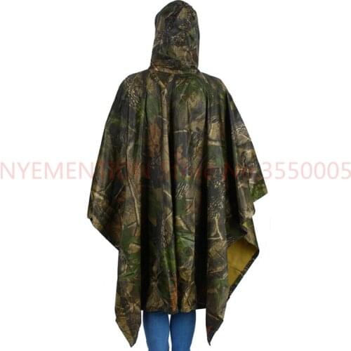 Waterproof Hooded Ripstop Festival Rain Poncho Military Camping Hiking Jungle Waterproof Material Raincoat 50PCS