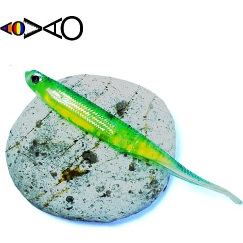 2021 New Wobbler Fishing Soft Lure Rainbow Shiner Bait T-Tail Bionic Silicon Artificial Fishing Accessory Tackle