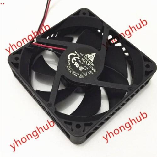 Detla Electronics NUB0612MB BS10 DC 12V 0.14A 60x60x15mm Server Cooling Fan