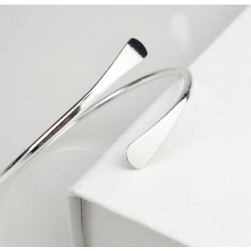 Bracelet jewelry open bracelet girl pure copper wrist band cuff gold lady punk jewelry open bracelet smooth gold bracelet weddin