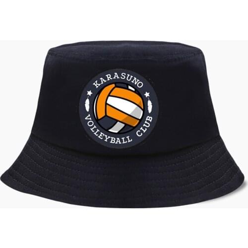 Japanese Anime Haikyuu Bucket Hat Karasuno Volleyball Club Caps Men Women Summer Fisherman Panama Bob Hats Hip Hop Beach Cap