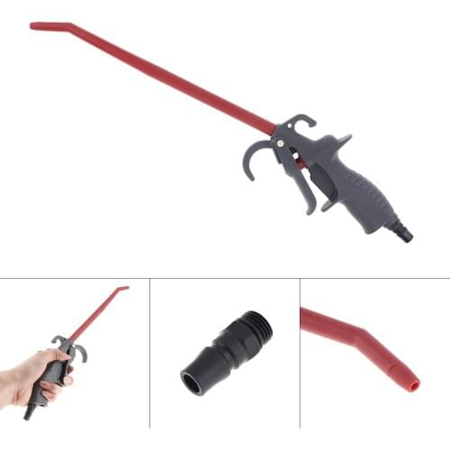 Plastic Steel Long Nozzle Pneumatic Blow Gun Air Duster Dust Gun with Press Type Switch and Bayonet Quick Connector for Factory