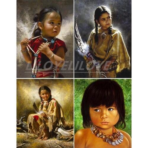 Full Square/Round Diamond Embroidery 5D DIY Diamond Painting Cross Stitch Kits Indian girl 3D Diamond Mosaic Home Decor FG1964