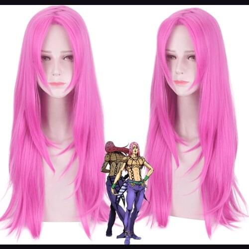 JOJOs Bizarre Adventure Leone Abbacchio Moody Blues iavolo 70cm Wig JOJO Golden Wind Head Costume Halloween Party Wigs