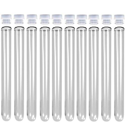50pcs 16x150mm Test Tube With Caps 20ml 6-Inch 5 Colors Of Cap To Choose , Clear Like Glass, All Size in Store