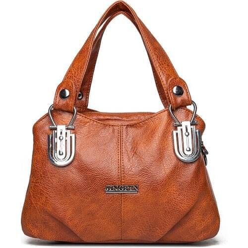 Luxury Women Handbag Pu Leather Shoulder Bag Designer Crossbody Bag Soft Messenger Bag Multi-layer Tote Bag Female Leather Purse