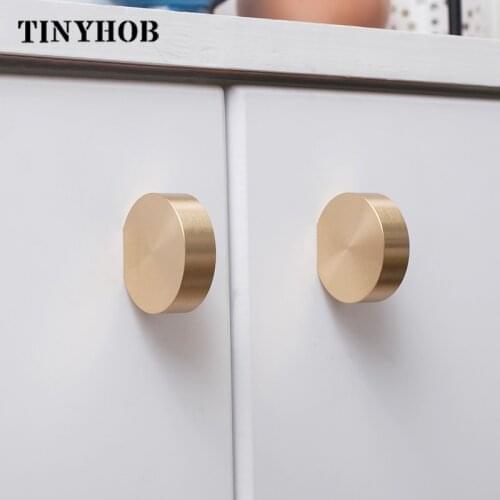 Unique solid brass Cabinet Knob Handle Dresser Knobs Gold Brass Drawer Pulls Handles Modern Simple Knob Kitchen Knobs