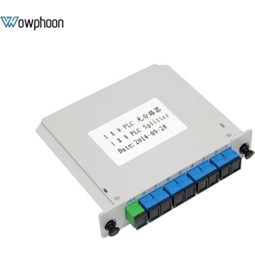 SC UPC PLC 1X8 splitter Fiber Optical Box FTTH PLC Splitter box with SC 1X8 Planar waveguide type Optical splitter