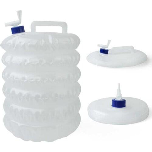 Folding Water Bucket Outdoor 3L PE Water Bag Water Tank Carrier Tank Collapsible Storage Bottle Telescopic Camping &Hiking