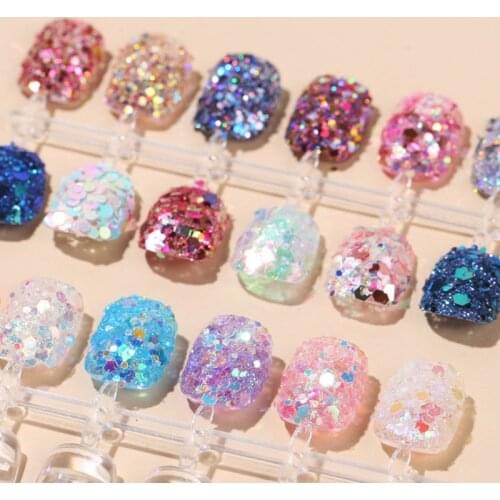 Mixed Hexagon Nail Sequins Powder Silver Gold Nail Art Glitter Paillette Nail Flakes Slices Sparkling Pigment Manicures Decor