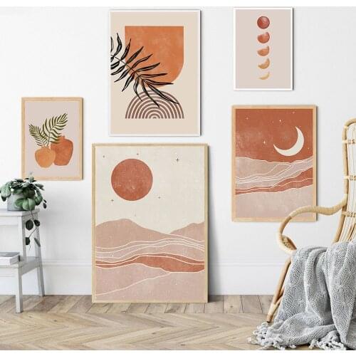 Terracotta Vase Plant Abstract Art Canvas Painting Living Room Bedroom Cafe Internet Cafe Wall Decoration Printing Fun