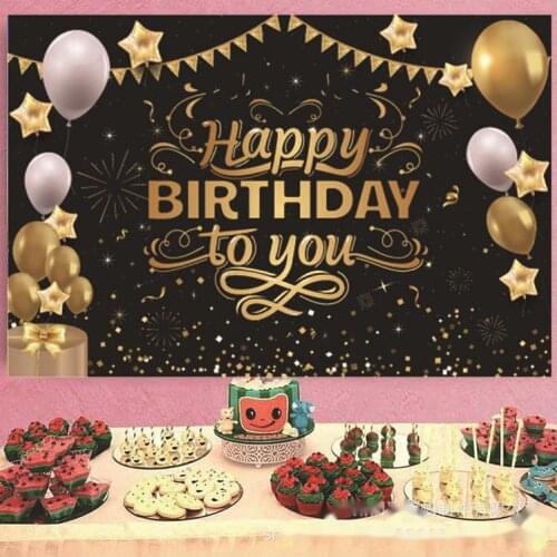 New Happy Birthday Banner Cloth Photography Background Cloth To Increase The Atmosphere Of The Birthday Party Decoration