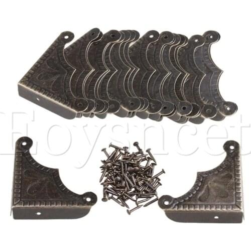 20pcs Elegant Shape 39x9mm Box Corner Protector Desk Edge Cover Vintage