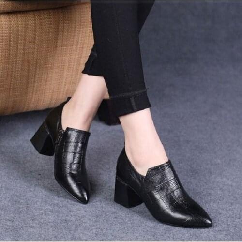 Marlisasa Women Fashion Spring Short Ankle Boots Lady Casual Black Pu Leather Autumn High Heel Boots Botas Femininas G6036