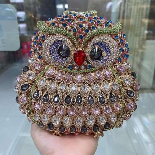 Gold Crystal Bag Rhinestone Clutch bag 2020 Women Evening bags Designer Wedding Bridal Diamond Ladies Prom Tote Female Mini Bag