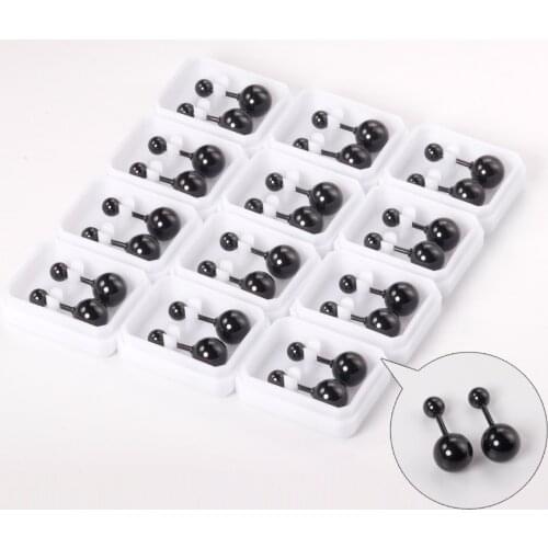 12 Pairs Round Ladies/Girl/Men Earrings 12 Pairs 316L Stainless Steel Anti-allergy Punk Ear Stud for Party Jewelry Accessories