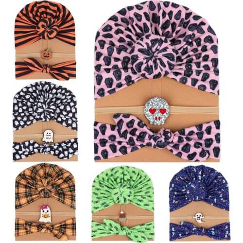 3pcs/set Baby Headband + Hat + Rubber Band Kids Toddler Halloween Dress Up Cute Children Headwear Girl Boy Hair Accessories
