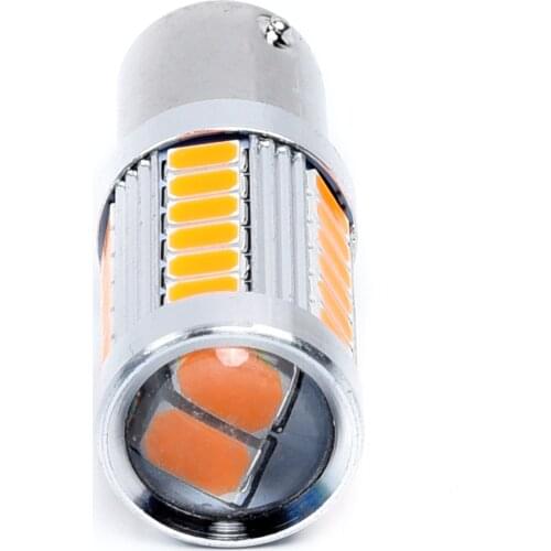 4Pcs Car Turn Signal Light Taillight Brake Reverse Light Bulb Amber 1156PY BAU15S PY21W LED 33SMD Fit For 12V DC Vehicles