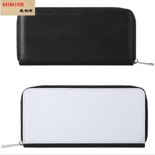 5pcs/lot Blank Sublimation Leather Wallet Purse Women Man for Hot transfer Printing Full zipper large capacity clutch products