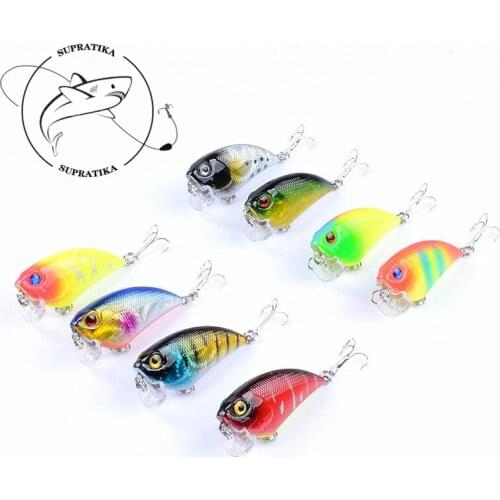 8Pcs/Lot Shad Fish Fishing Bait Lure Diving 0.3m--0.9m 5.5cm/6.6g Crankbait Artificiais Hard Pesca Iscas Wobblers For Fishing