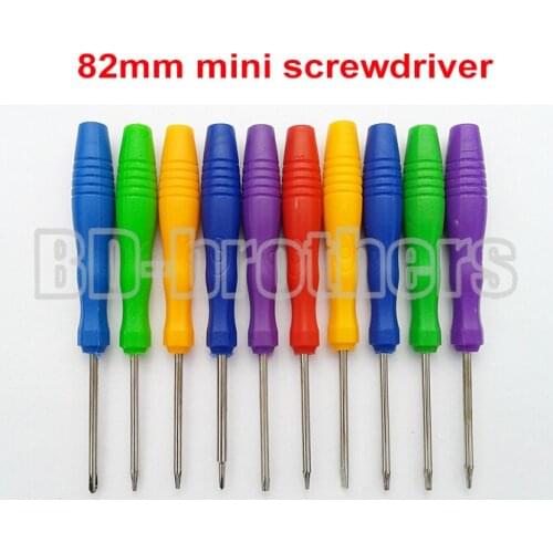 82mm Colorful Good Screwdriver (0.8 Pentalobe / 1.5 Phillips / 2.0 Straight / T2 / T3 / T4 T5 / T6/ 1.2 Pentagon) 1000pcs/lot